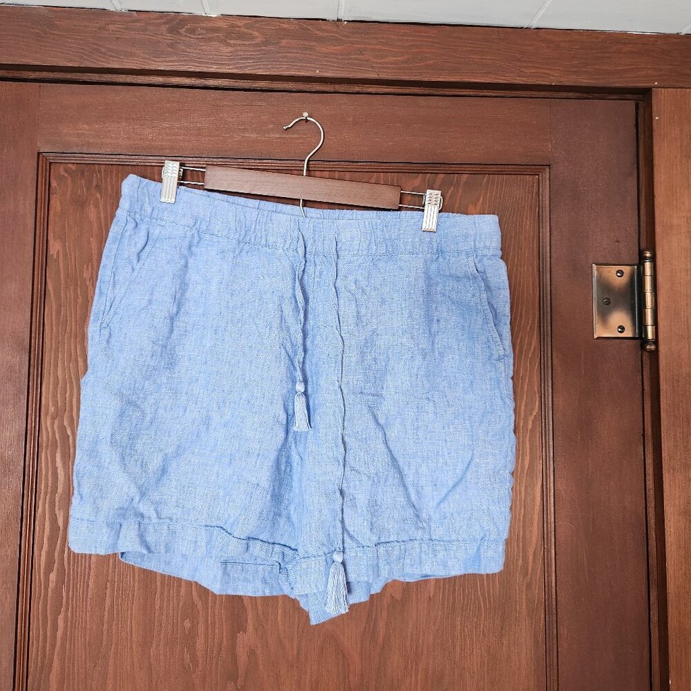 Talbots Blue Linen Shorts